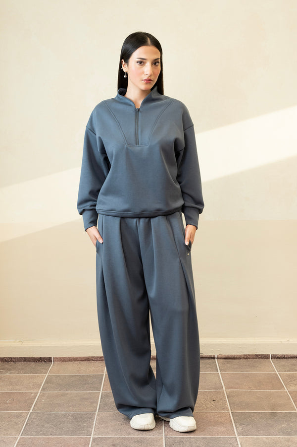 Half-Zip Stratified Sea Studio Sweat