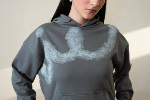 Relaxed Gunmetal Hoodie