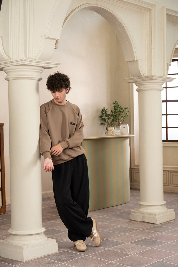 Raglan Pine Bark Oversized Sweat