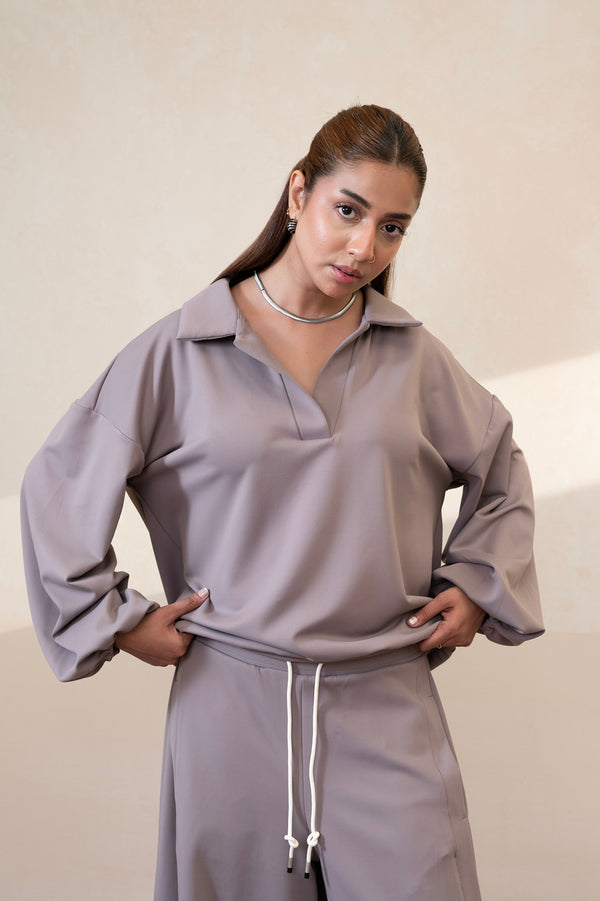 Oversized Intent Purple Dove Top