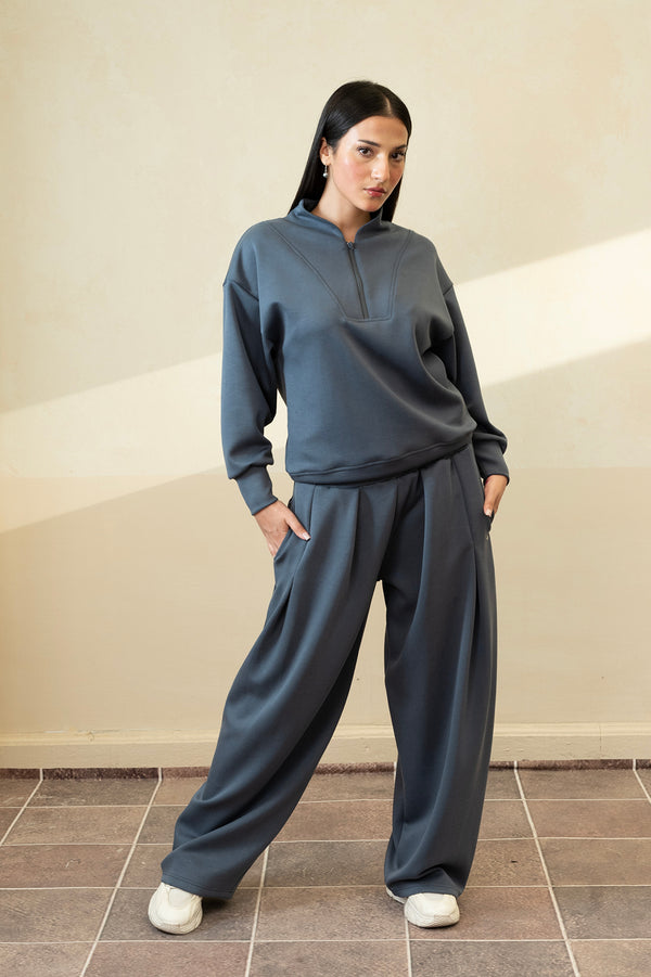 Half-Zip Stratified Sea Studio Sweat