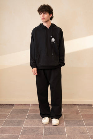 Cutline Jet Black Hoodie
