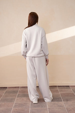 Pleatfall Silver Grey Sweatpant