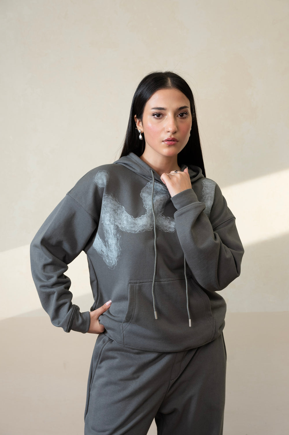 Relaxed Gunmetal Hoodie