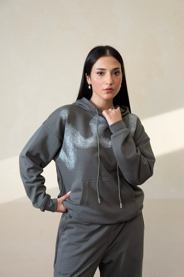 Relaxed Gunmetal Hoodie