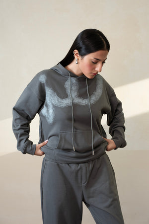 Relaxed Gunmetal Hoodie
