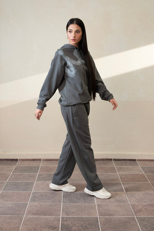 Relaxed Gunmetal Hoodie