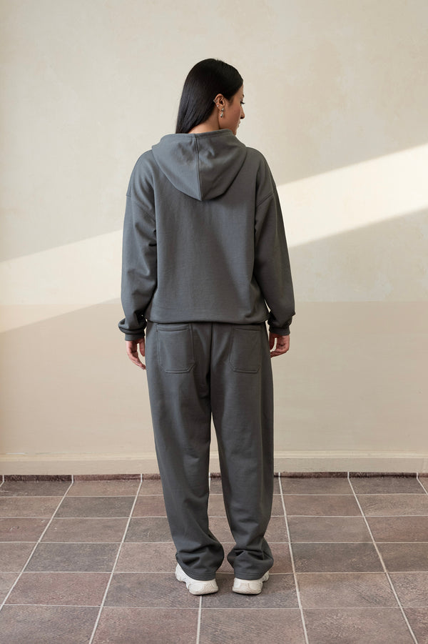 Relaxed Gunmetal Hoodie
