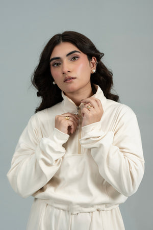 Shift Half-Zip Crop Top
