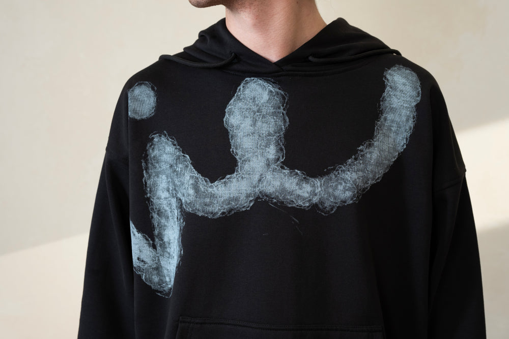 Relaxed Jet Black Hoodie