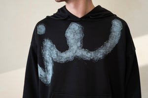 Relaxed Jet Black Hoodie