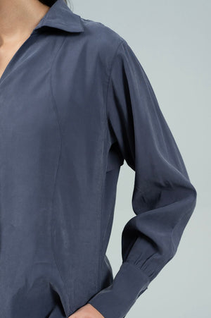 Offset Grey Blue Shirt