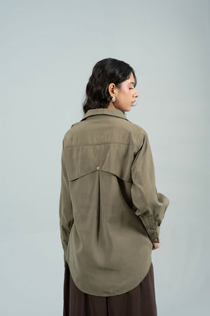 Offset Olive Shirt