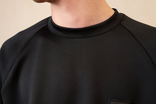 Raglan Jet Black Oversized Sweat