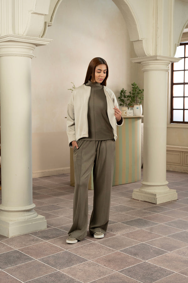Collarless Zip Jacket