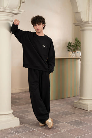 Spill The Tea Jet Black Sweat Shirt