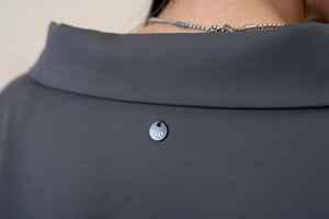 Oversized Intent Gray Pinstripe Top