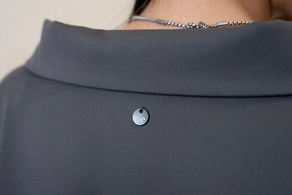 Oversized Intent Gray Pinstripe Top