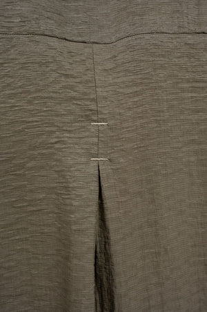 Mode Stand-Collar Olive Shirt