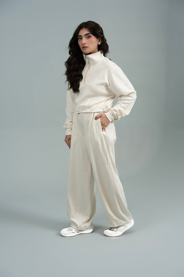 Shift Half-Zip Crop Top