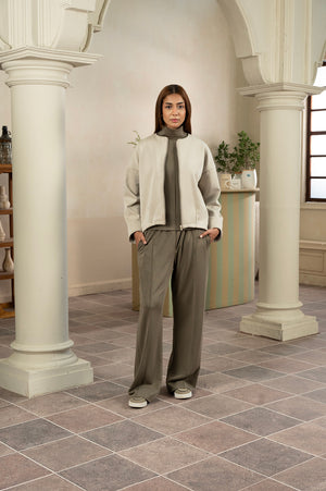 Collarless Zip Jacket