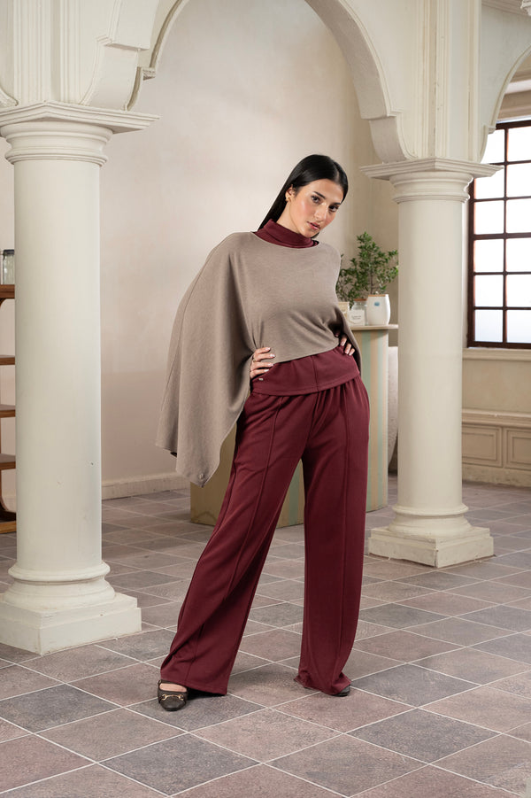 Contour New Maroon Neck Set
