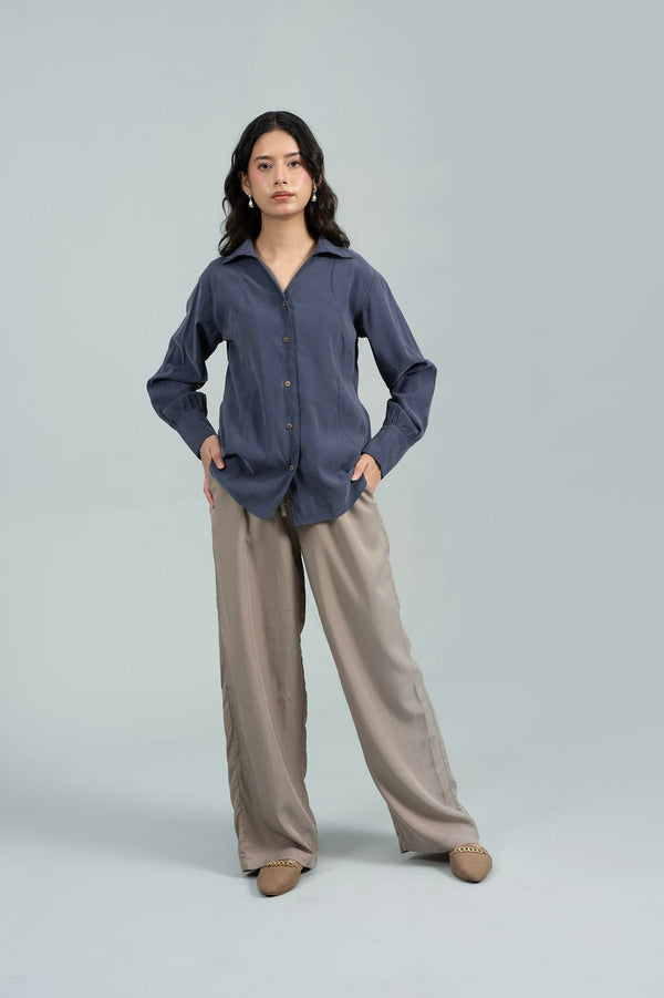 Offset Grey Blue Shirt
