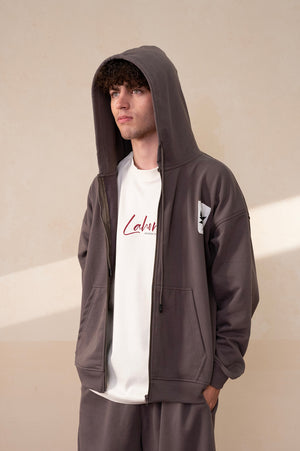 Zipline Dark Gull Grey Essential Hoodie