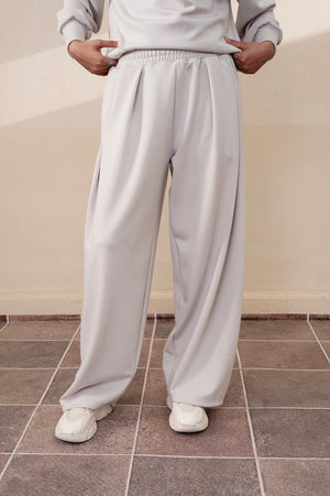 Pleatfall Silver Grey Sweatpant