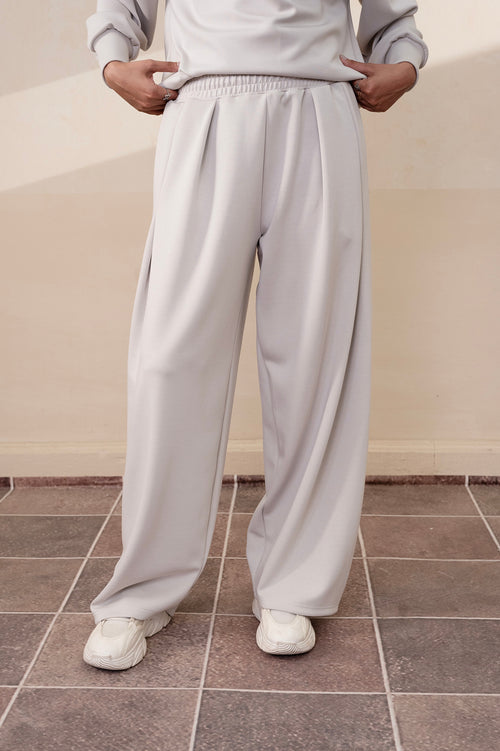 Pleatfall Silver Grey Sweatpant