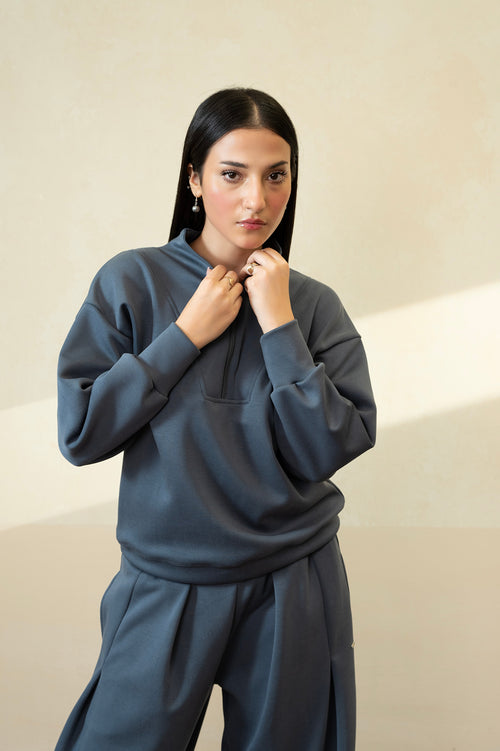 Half-Zip Stratified Sea Studio Sweat