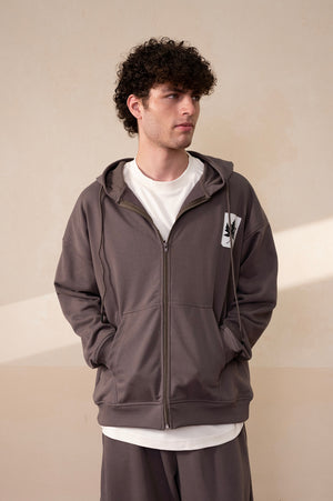 Zipline Dark Gull Grey Essential Hoodie