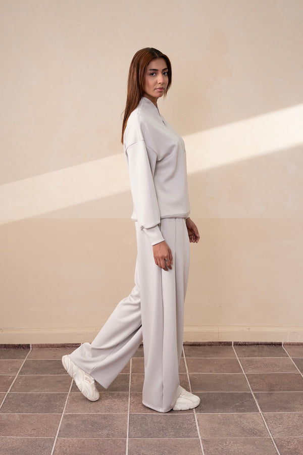 Pleatfall Silver Grey Sweatpant