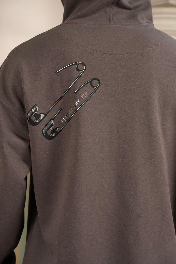 Pin Statement Dark Gull Grey Hoodie