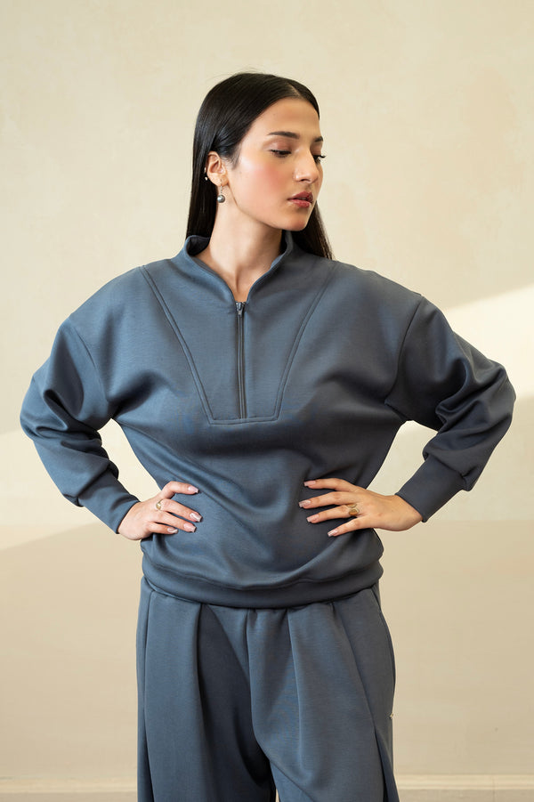 Half-Zip Stratified Sea Studio Sweat