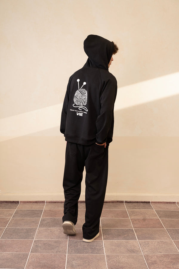 Volume Jet Black Trouser Men
