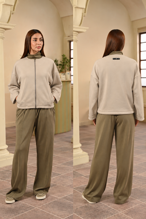 Collarless Zip Jacket