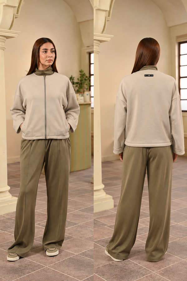 Collarless Zip Jacket