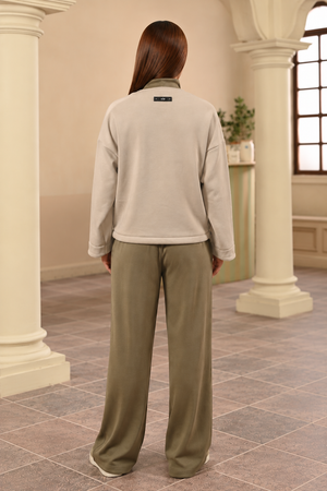 Collarless Zip Jacket