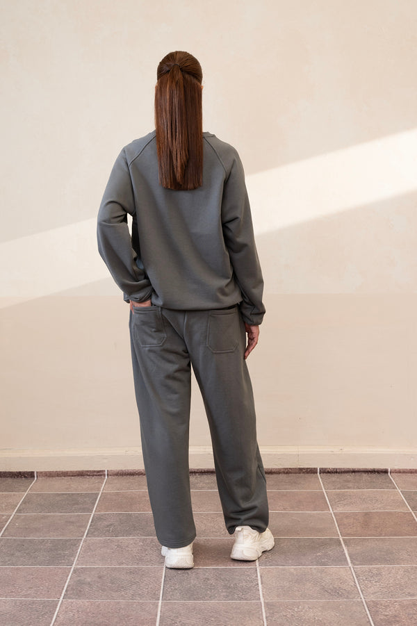 Volume Gunmetal Trouser Women
