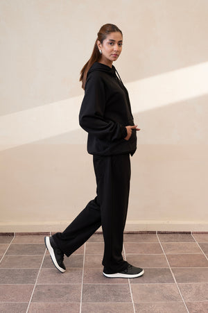 Volume Jet Black Trouser Women