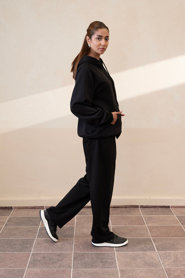 Volume Jet Black Trouser Women