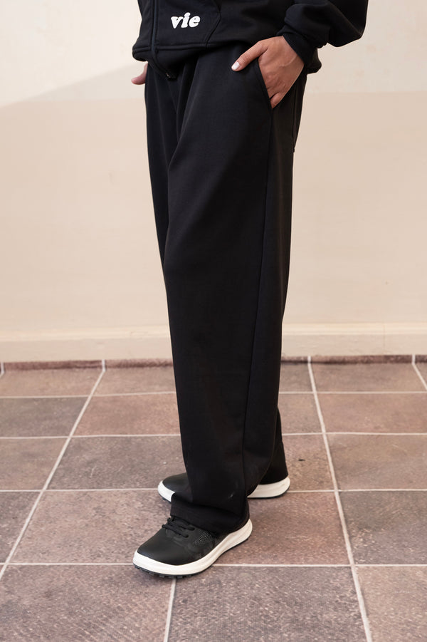 Volume Jet Black Trouser Women