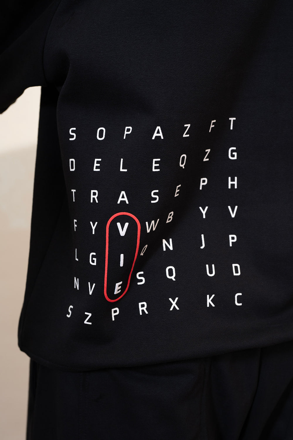 Raglan Jet Black Zip Hoodie