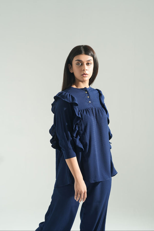 Elara Navy Top