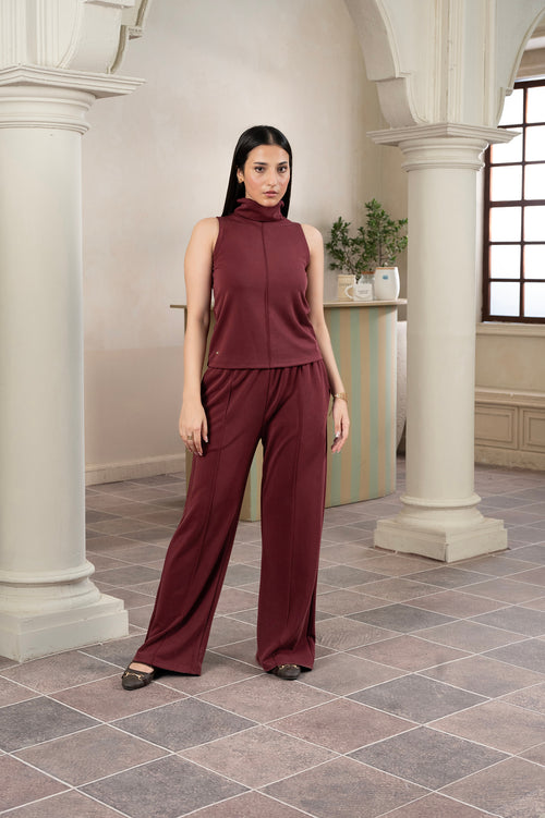 Contour New Maroon Neck Set