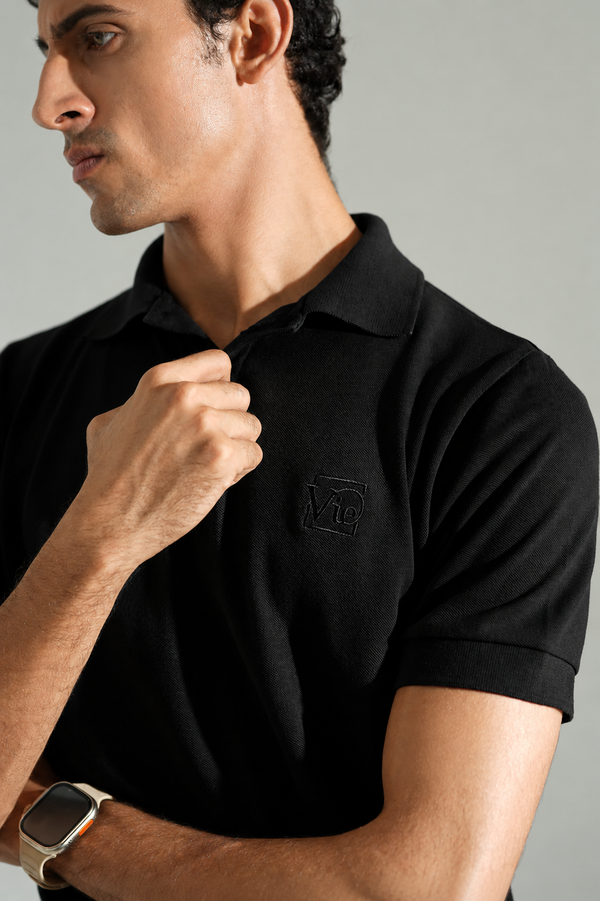 Heritage Black Polo