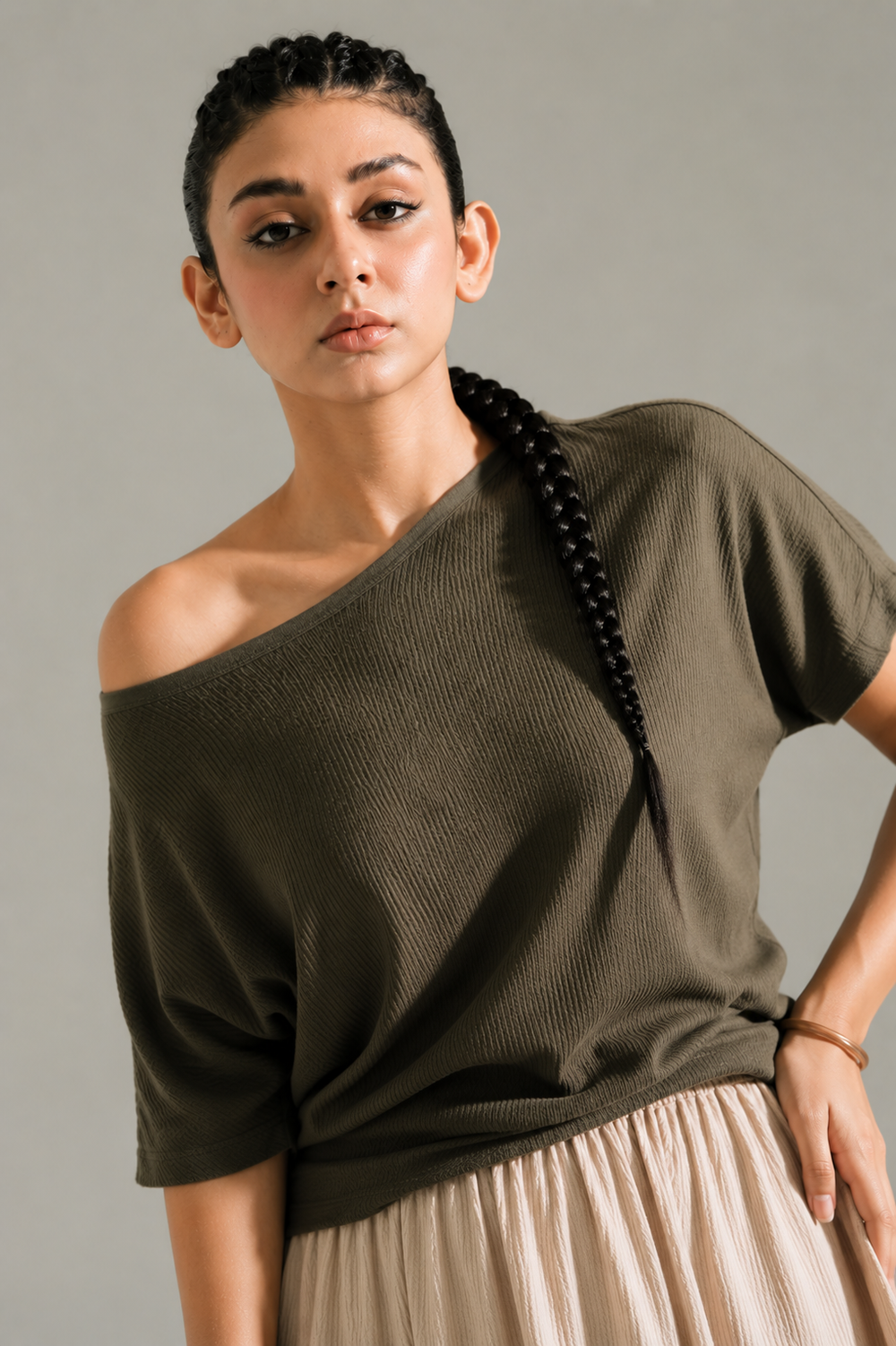 Luxe Olive Green Top