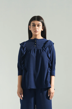 Elara Navy Top