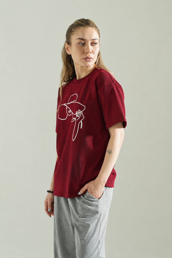 The Future Is Female Maroon Tee